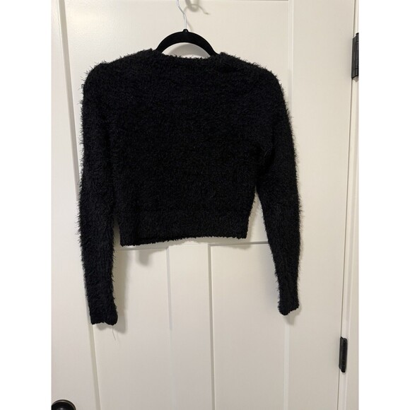 Divided by H&M black fuzzy‎ sweater, size Small Eyelash - Picture 4 of 4